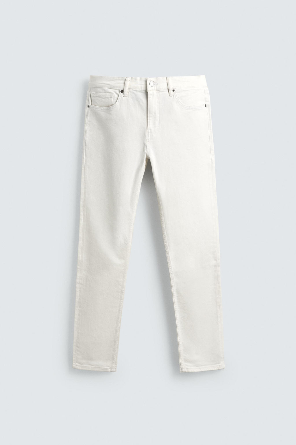 JEANS SLIM FIT B?SICO / Blanco roto - Zara фото 8