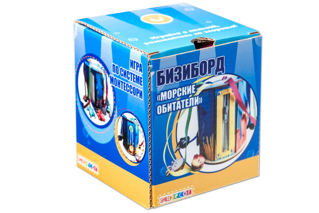 Игра по системе Монтессори Бизиборд Морские обитатели - Smiledecor фото 2