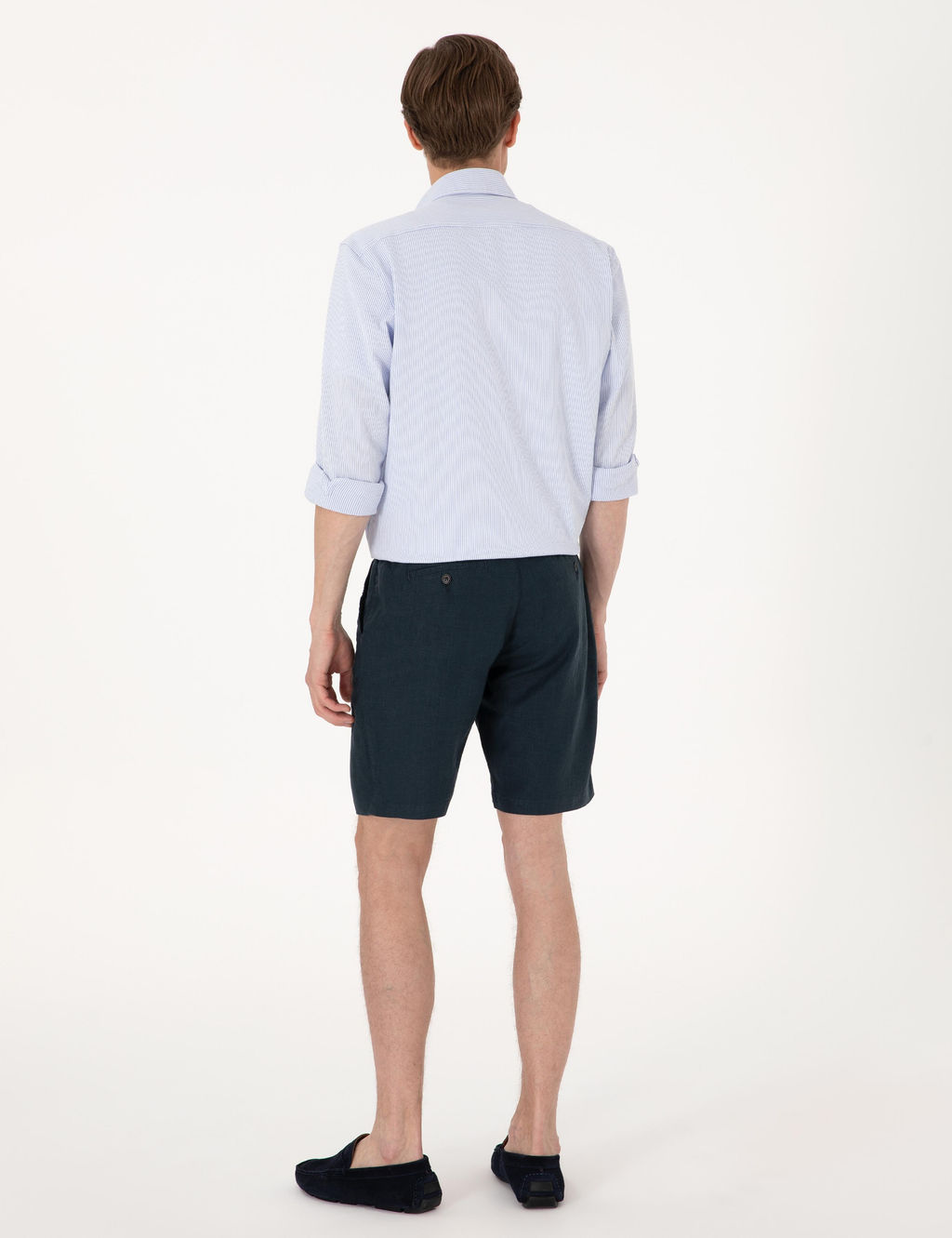 Lacivert Slim Fit %100 Keten Dokuma _ort - Pierre cardin фото 4