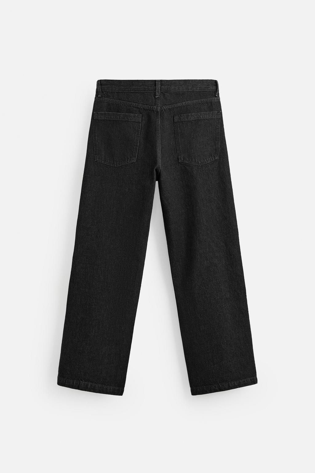 RELAXED FIT JEANS WITH FRAYED SEAMS - Zara фото 7