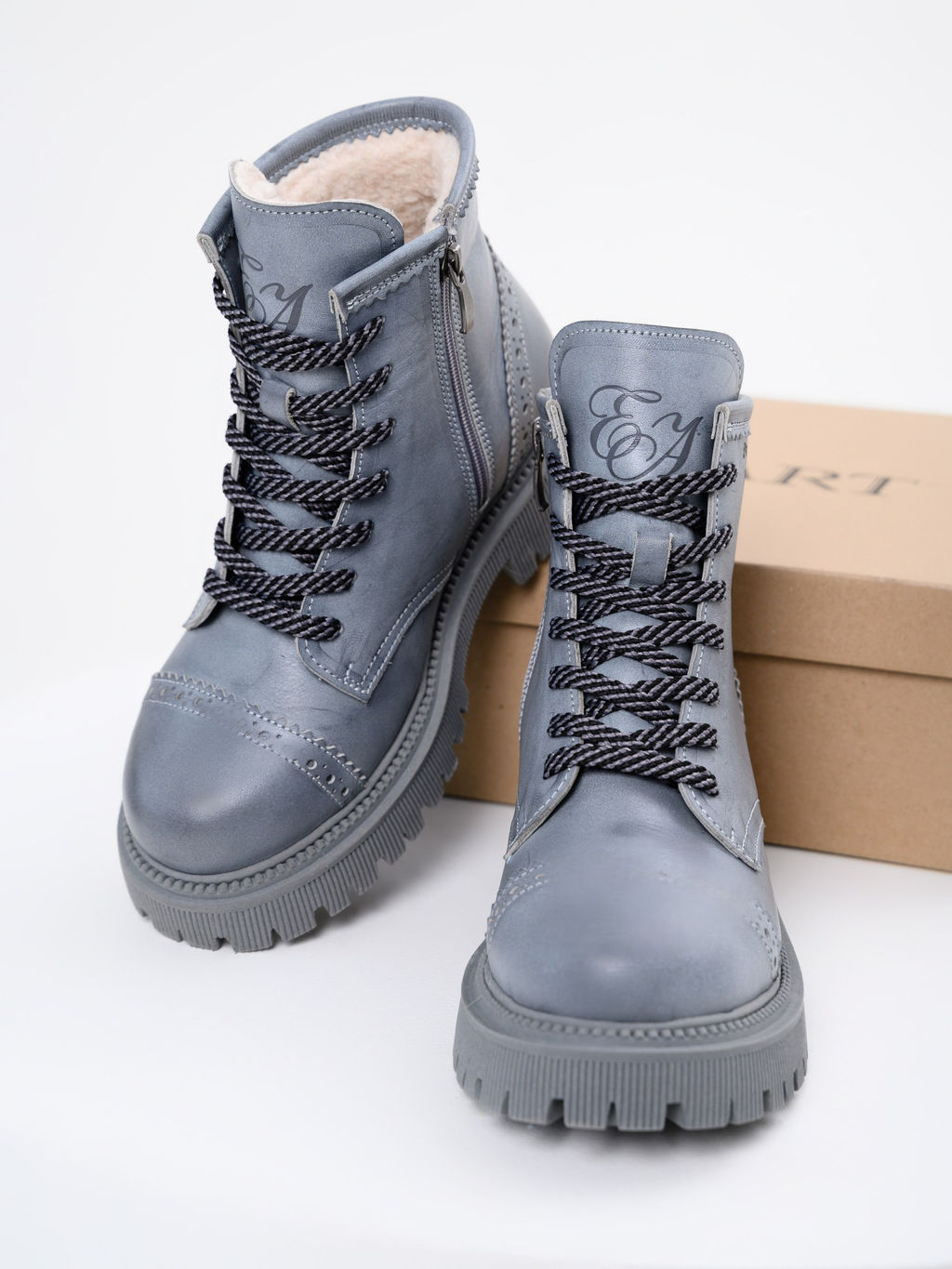 Ботинки EDART 319.taskana gr. Вакса серая/мех - Ed'art фото 6