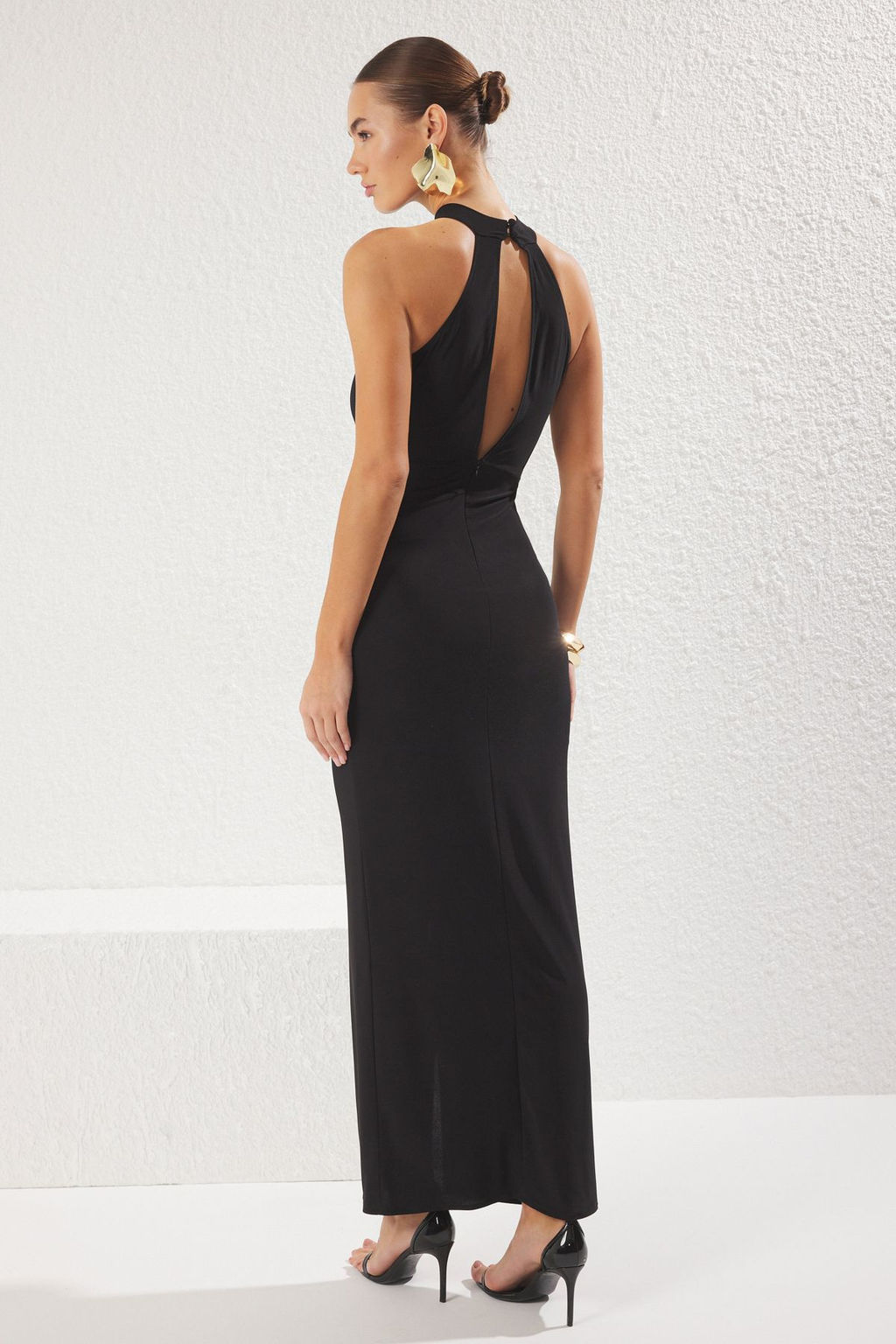 TRENDYOLMILLA Siyah Aksesuar Detayl? Orme Uzun S?k Abiye & Mezuniyet Elbise TPRSS25AE00088  фото 8