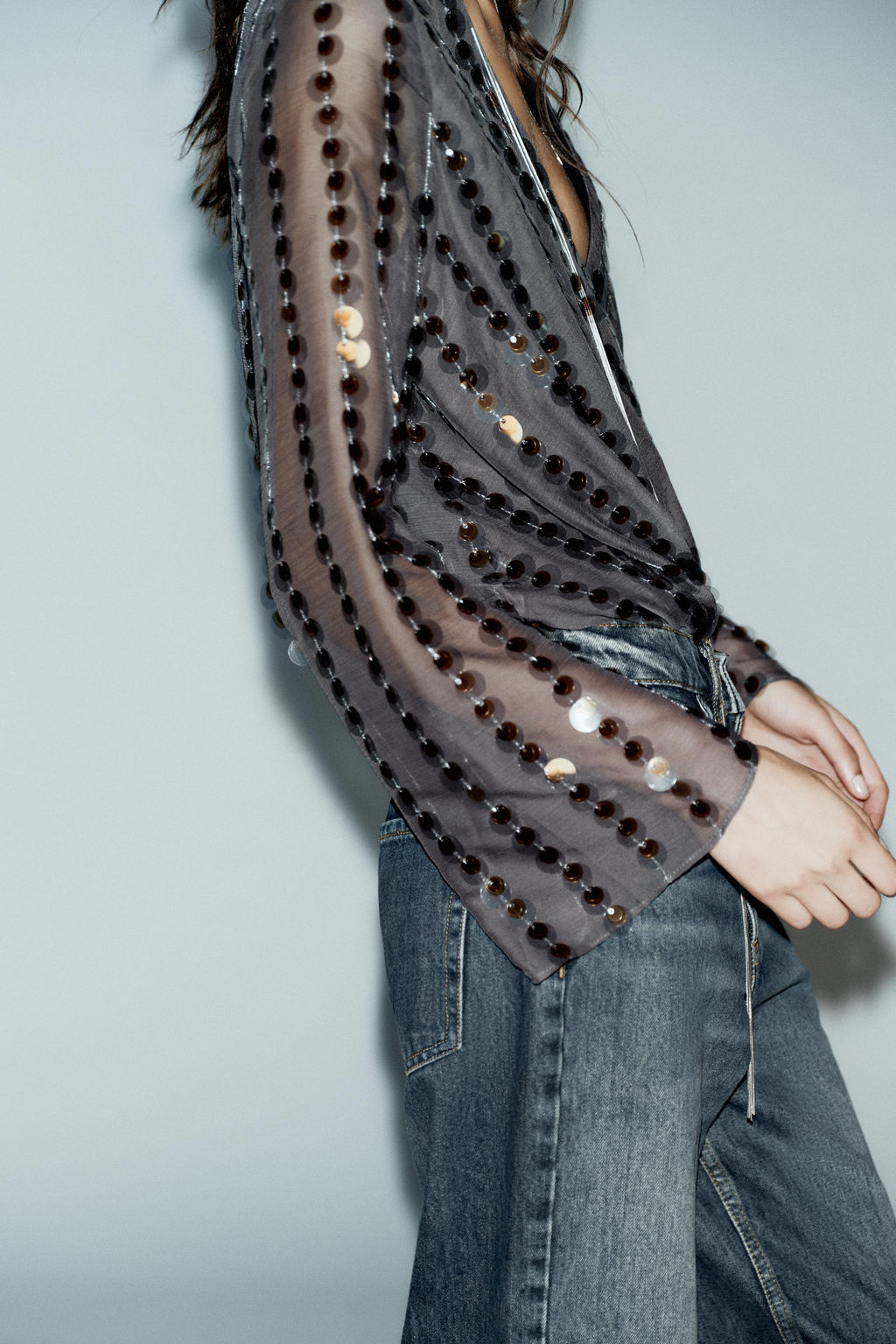 SEQUINNED BODYSUIT - Zara фото 4