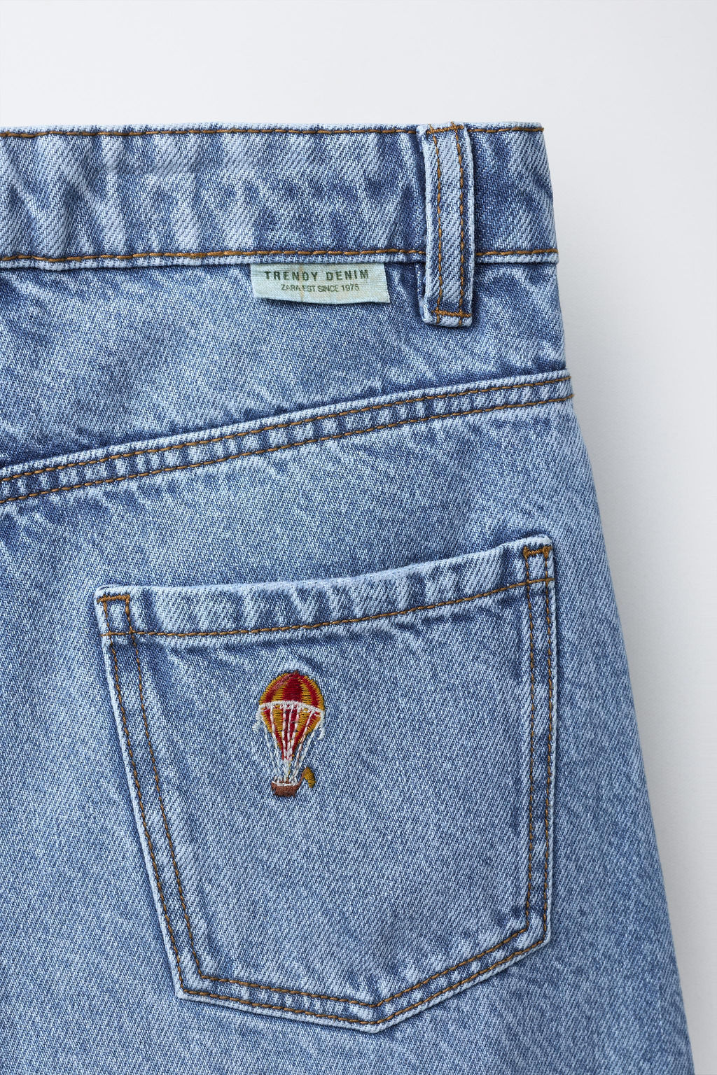 JEANS BALLOON BORDADOS / Azul - Zara фото 5