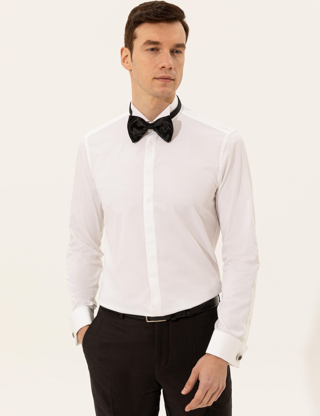 Beyaz Slim Fit Smokin G_mlek