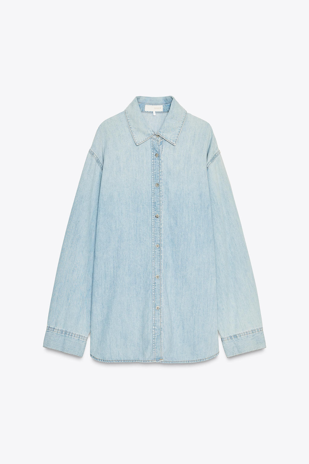 TRF LONG DENIM SHIRT - Zara фото 4