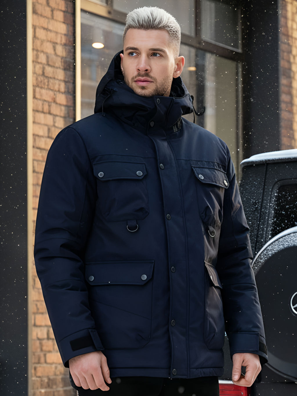 Горнолыжная куртка MTFORCE мужская темно-синего цвета 2302TS  фото 31