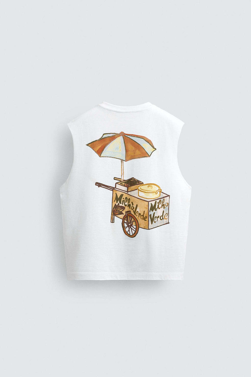 CAMISETA TANK  BORDADO PL?TANOS / Blanco