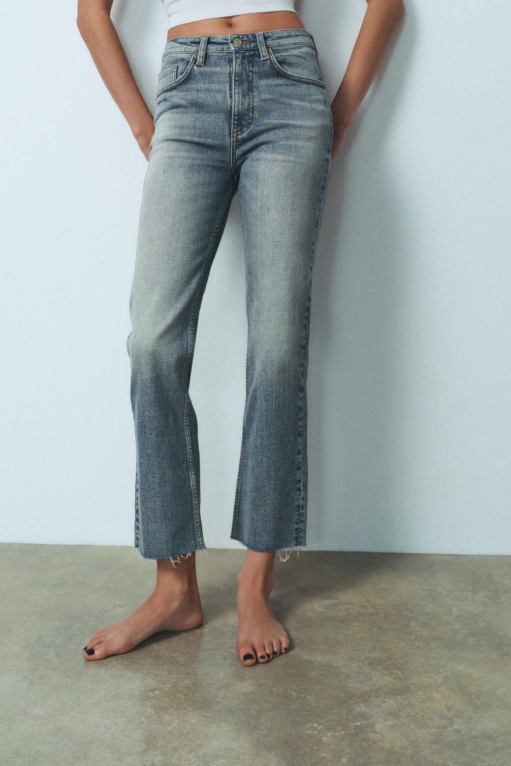 TRF CROPPED FLARE HIGH-WAIST JEANS - Zara фото 23