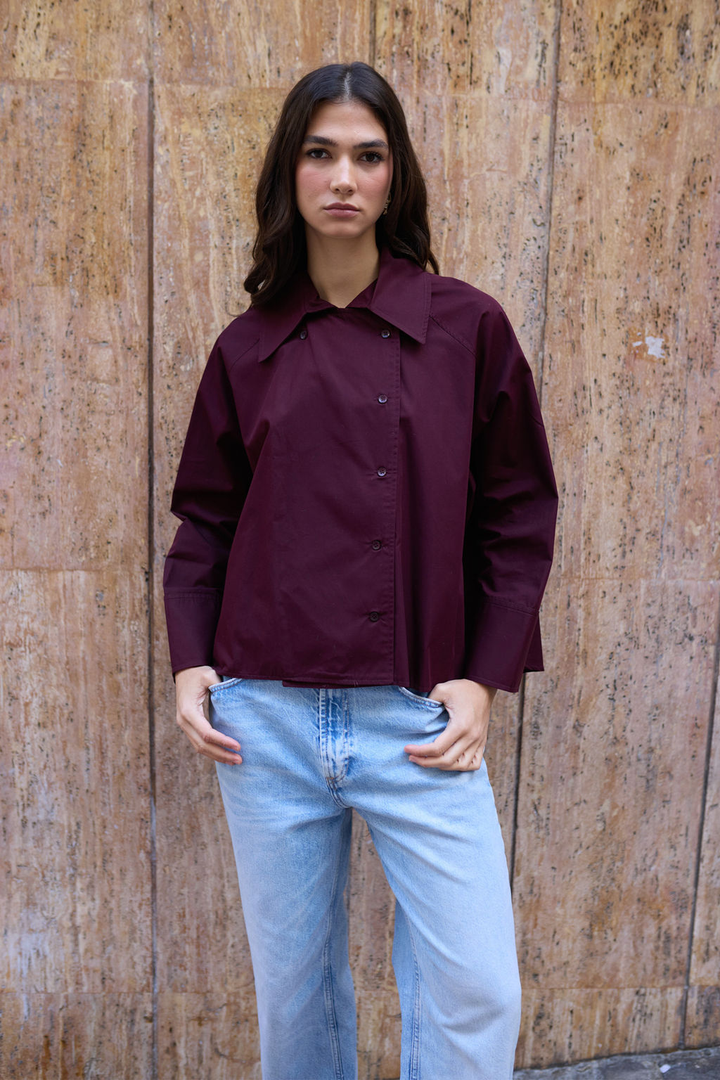 Murdum Kapama Detayl? %100 Pamuk Dokuma Gomlek TWOSS26GO00022 - Trendyolmilla фото 6