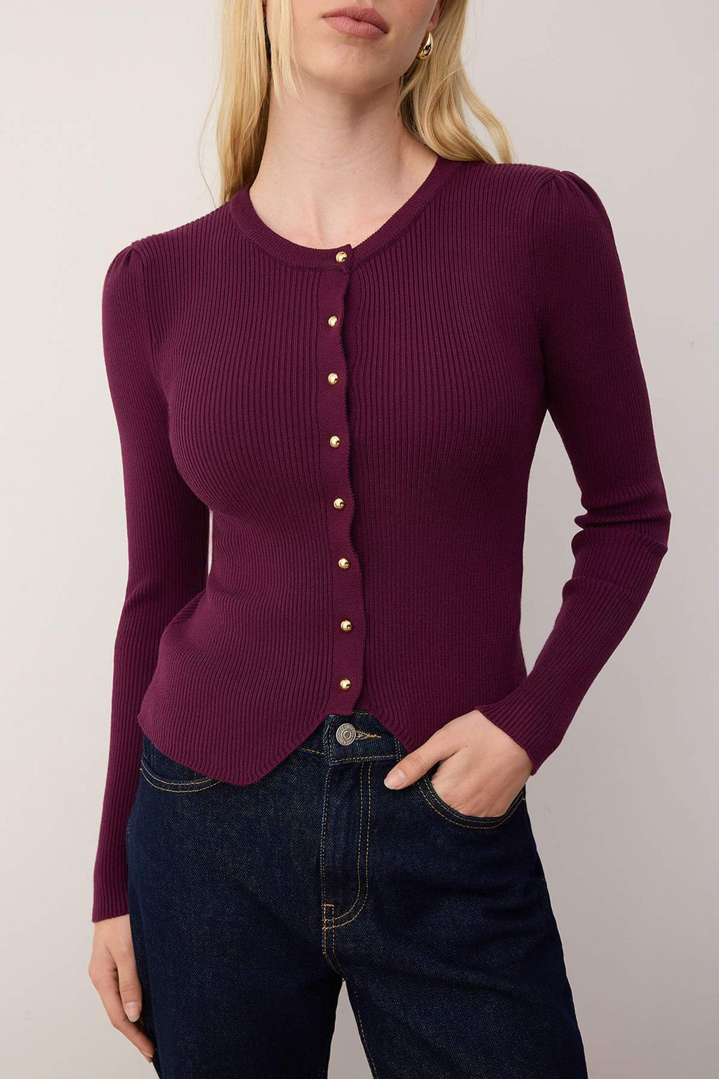 TRENDYOLMILLA Ekru Premium Iplik/Ozel Iplik Bisiklet Yaka Triko H?rka TWOSS25HI00007  фото 3
