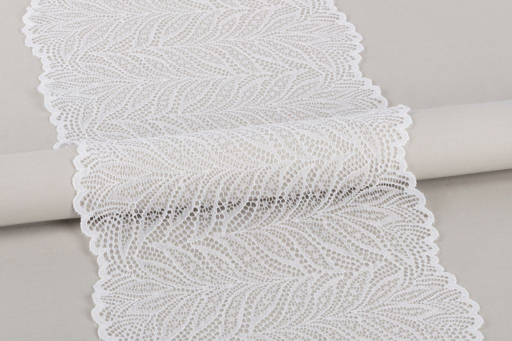 Кружево BLITZ эластичное 200 мм BLST-20 на бобине Турция белый