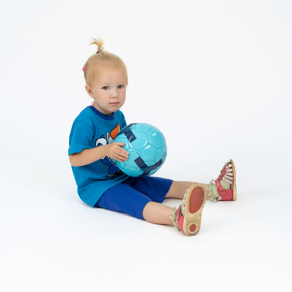 Костюм детский василек/бирюза принт кот в очках 7056п (110, 60)