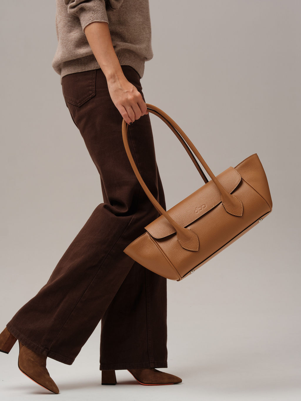 Кожаная сумка Viki DBR 31341 оранжевый миндаль фото 10