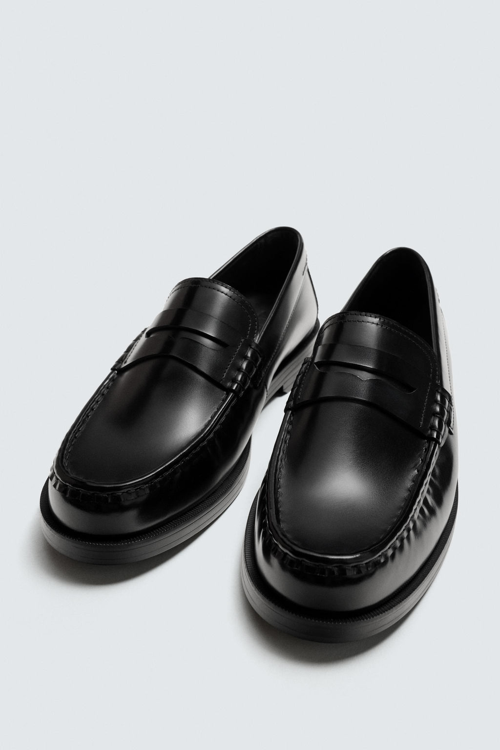 LEATHER PENNY LOAFERS - Zara фото 13