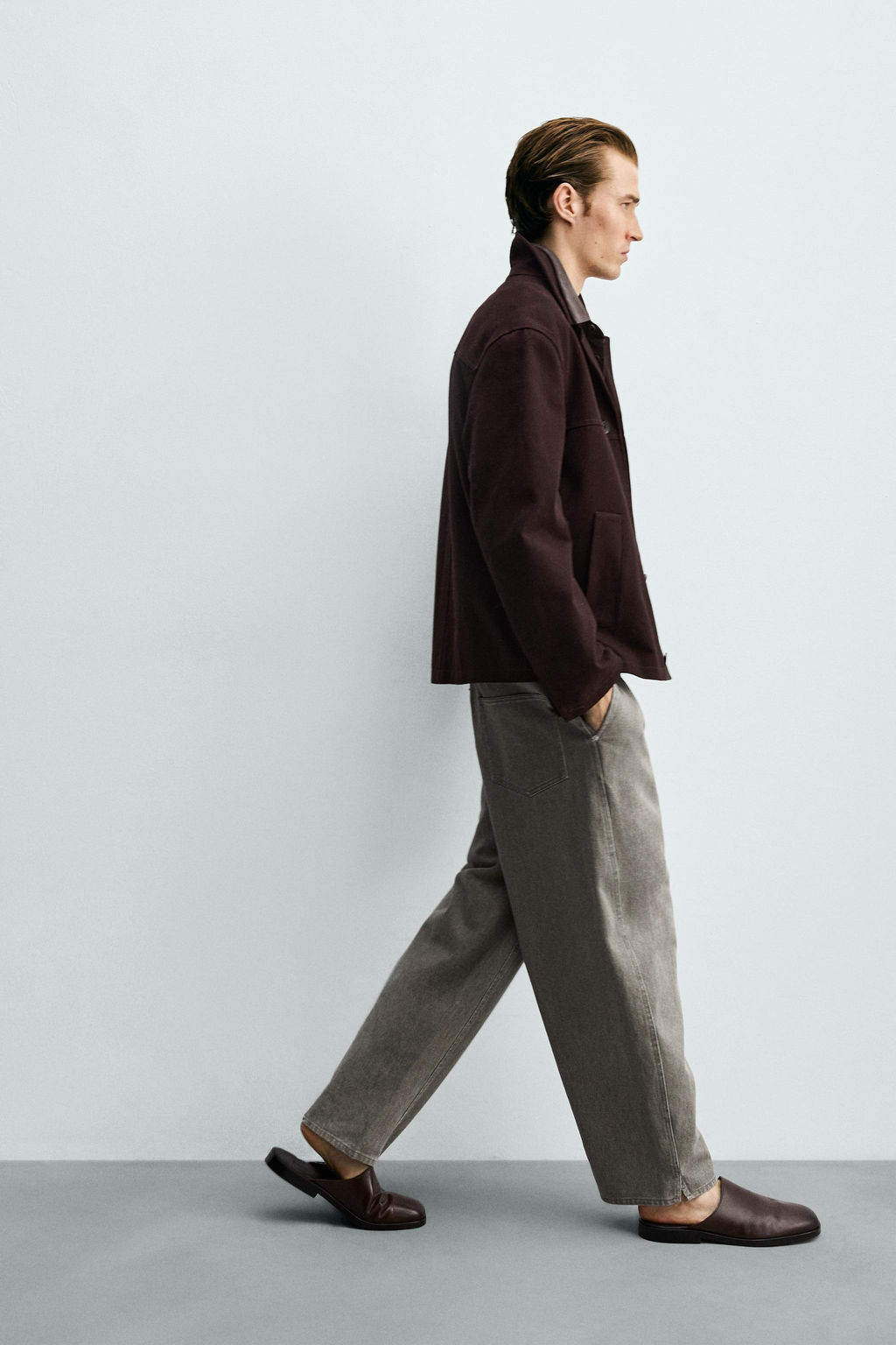 PANTAL?N BALLOON FIT / Gris / Azul - Zara фото 6