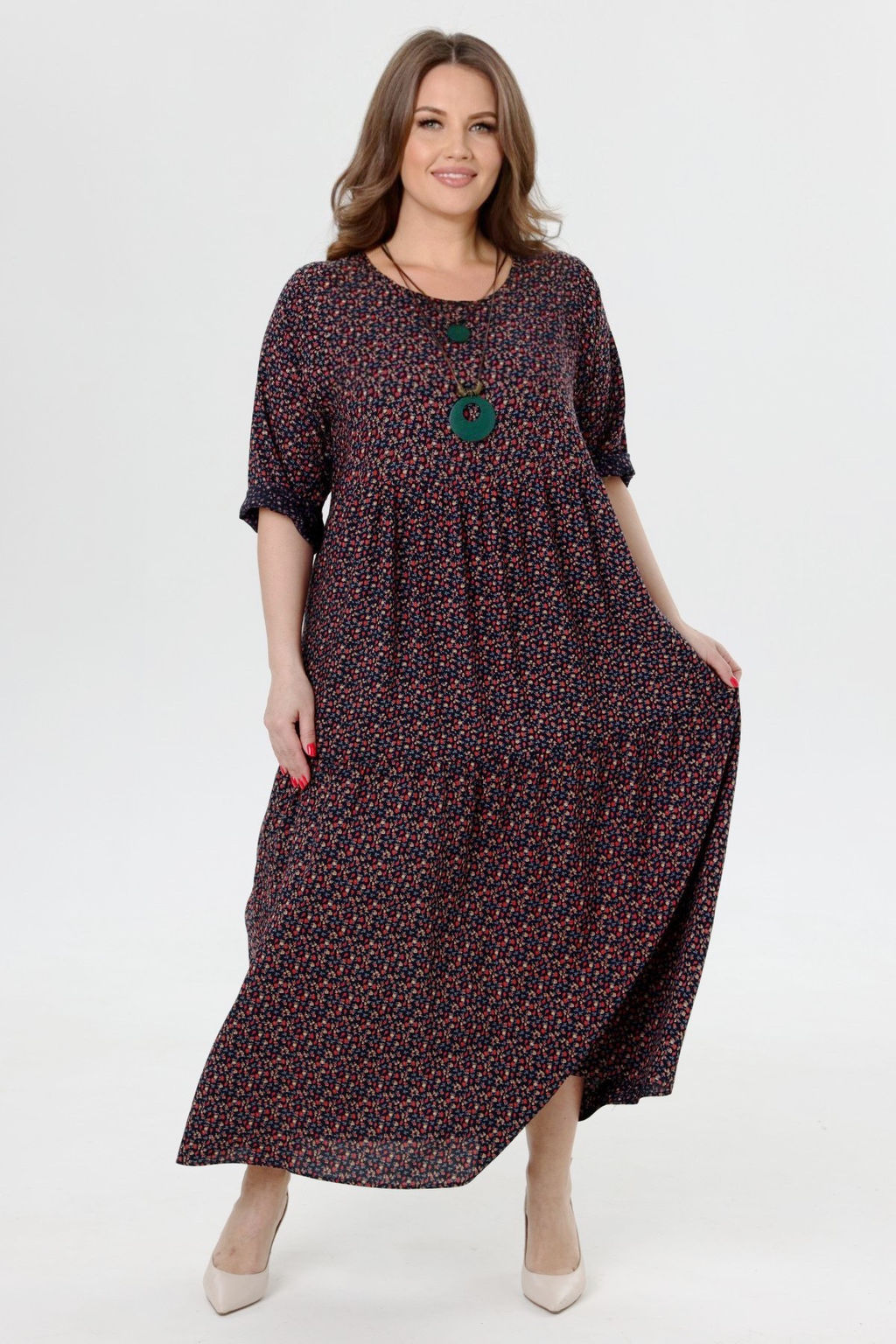 Платье штапель 5872/92/Синий