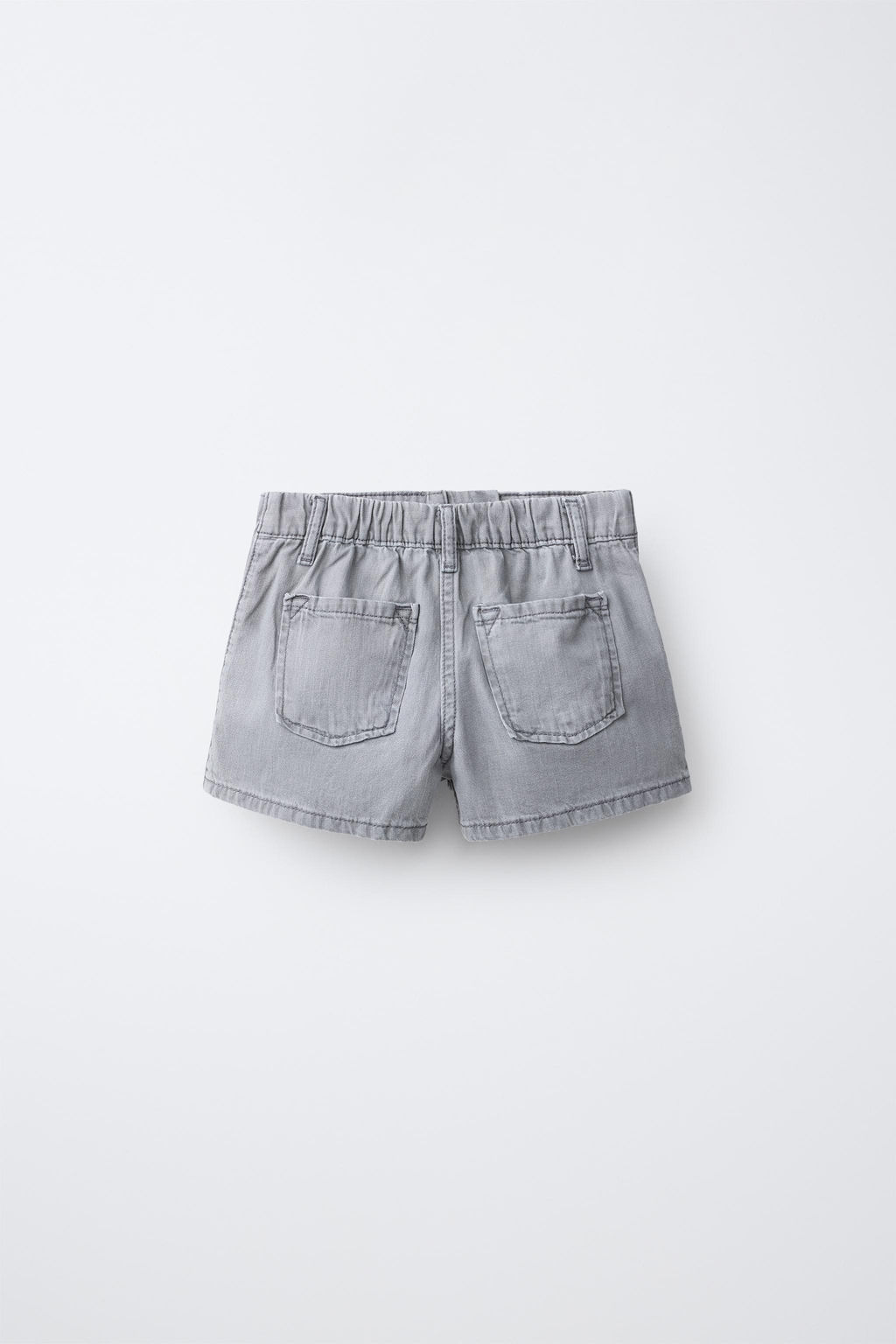 FALDA BERMUDA DENIM BRILLOS / Gris
