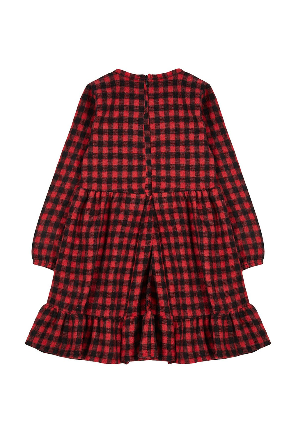 K?rm?z? K?z Cocuk Ekose / Kareli Regular Dokuma Elbise TKDAW25EL00004 - Trendyolmilla фото 6