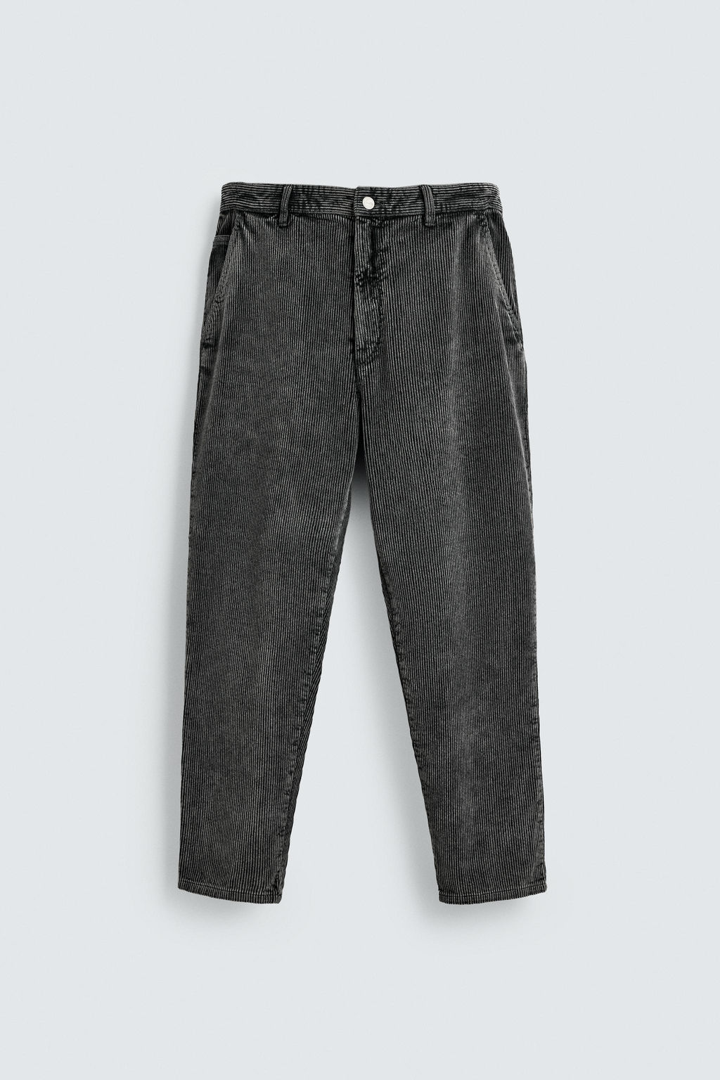 PANTAL?N CARROT FIT PANA / Gris oscuro - Zara фото 6