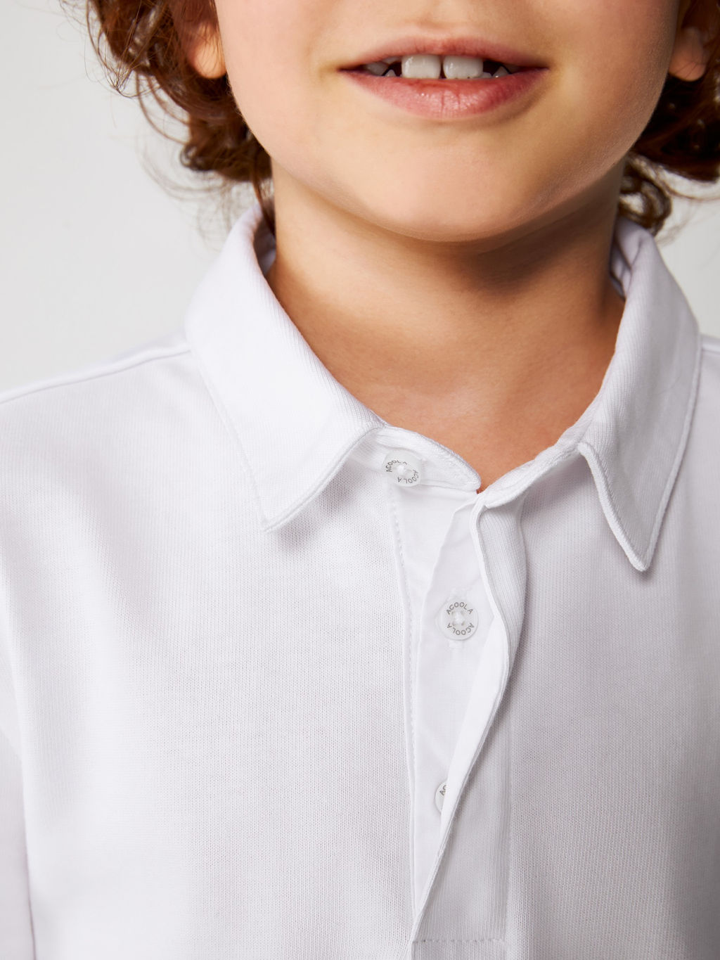 ACOOLA / Сорочка-поло верхняя для мальчиков Rian белый  фото 5