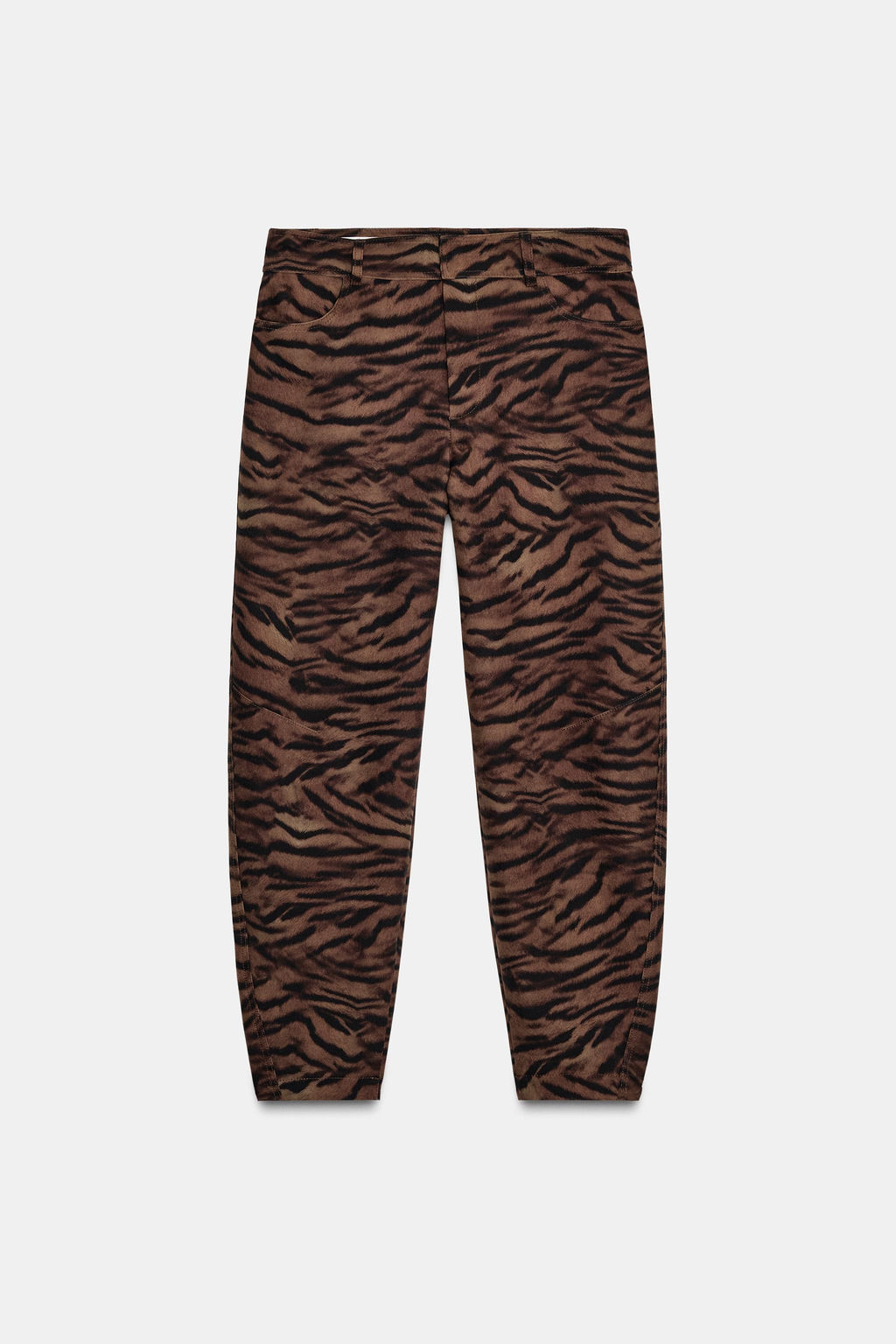 ANIMAL PRINT BARREL TROUSERS - Zara фото 3