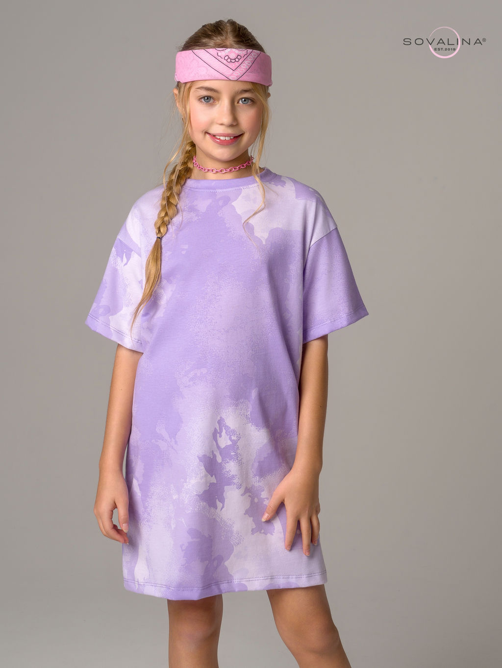 Платье Teen тайдай лаванда - Sovalina фото 16