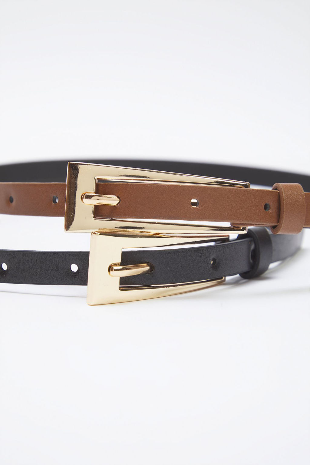 Siyah-Taba 2li Paket Deri Gorunumlu Kad?n Kemer TWOSS25KE00005