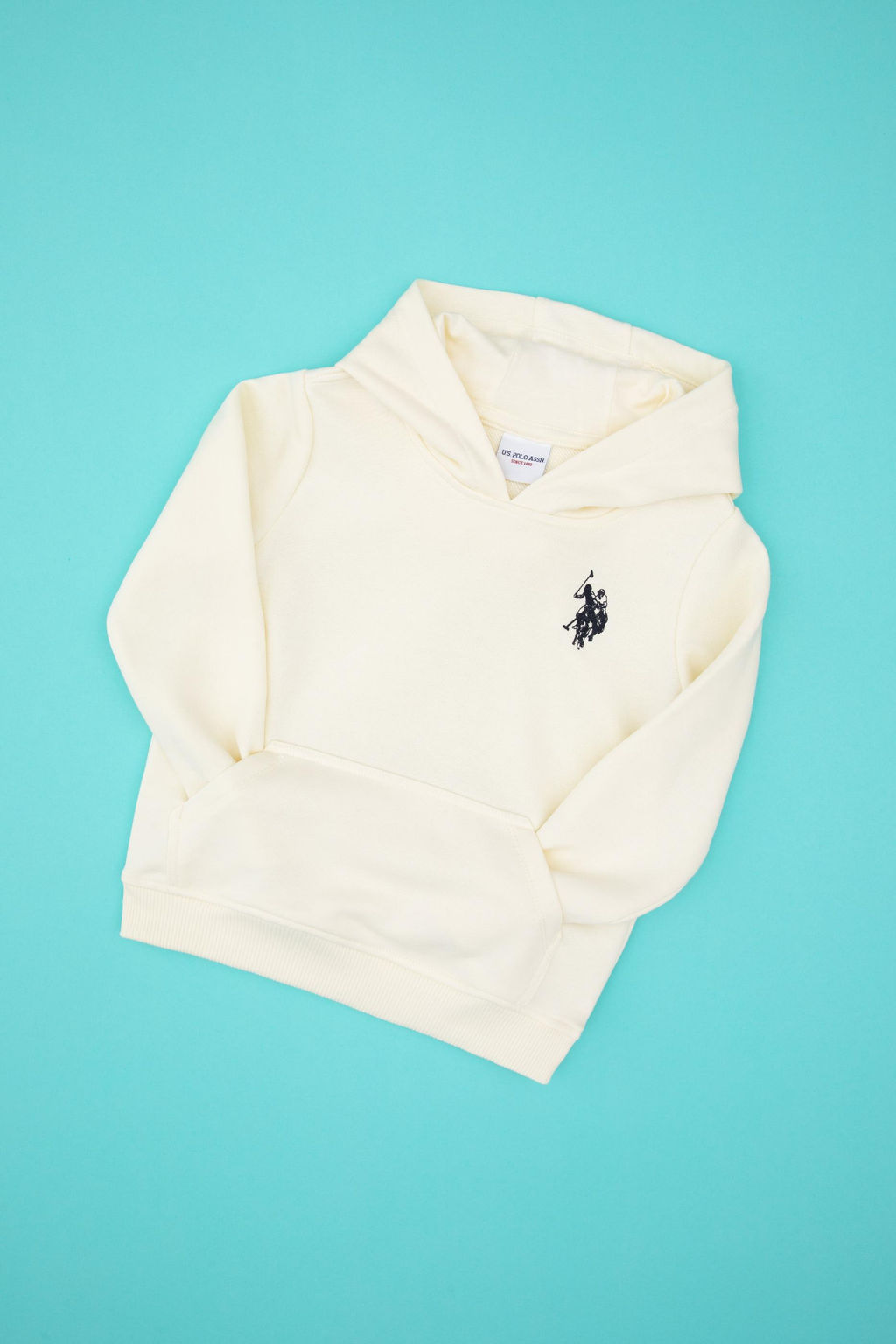 Erkek _ocuk Krem Basic Kap__onlu Sweatshirt