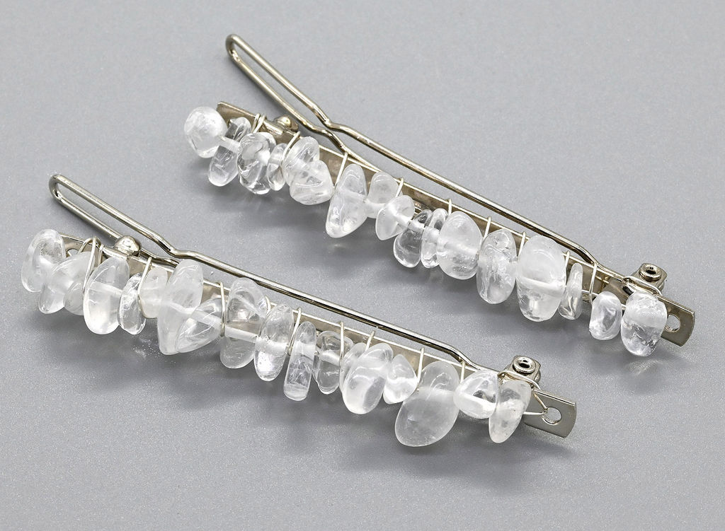 Женская заколка для волос с горным хрусталем 6,5*0,8*1,3см