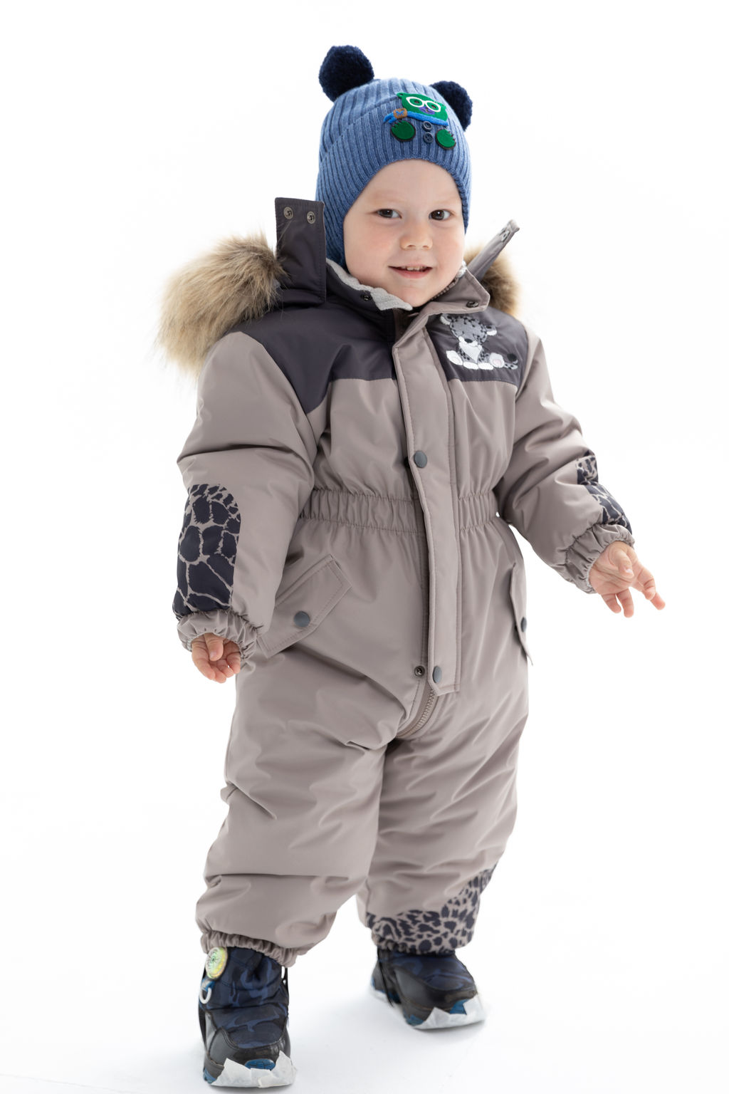 Комбинезон ясельн., 2 сл.GRAFELITE, флис подкл.,опушка искусств, ткань: мембрана