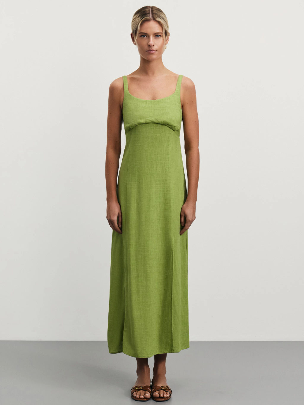 Сарафан из вискозы и льна прилегающего кроя / Zarina  фото 3