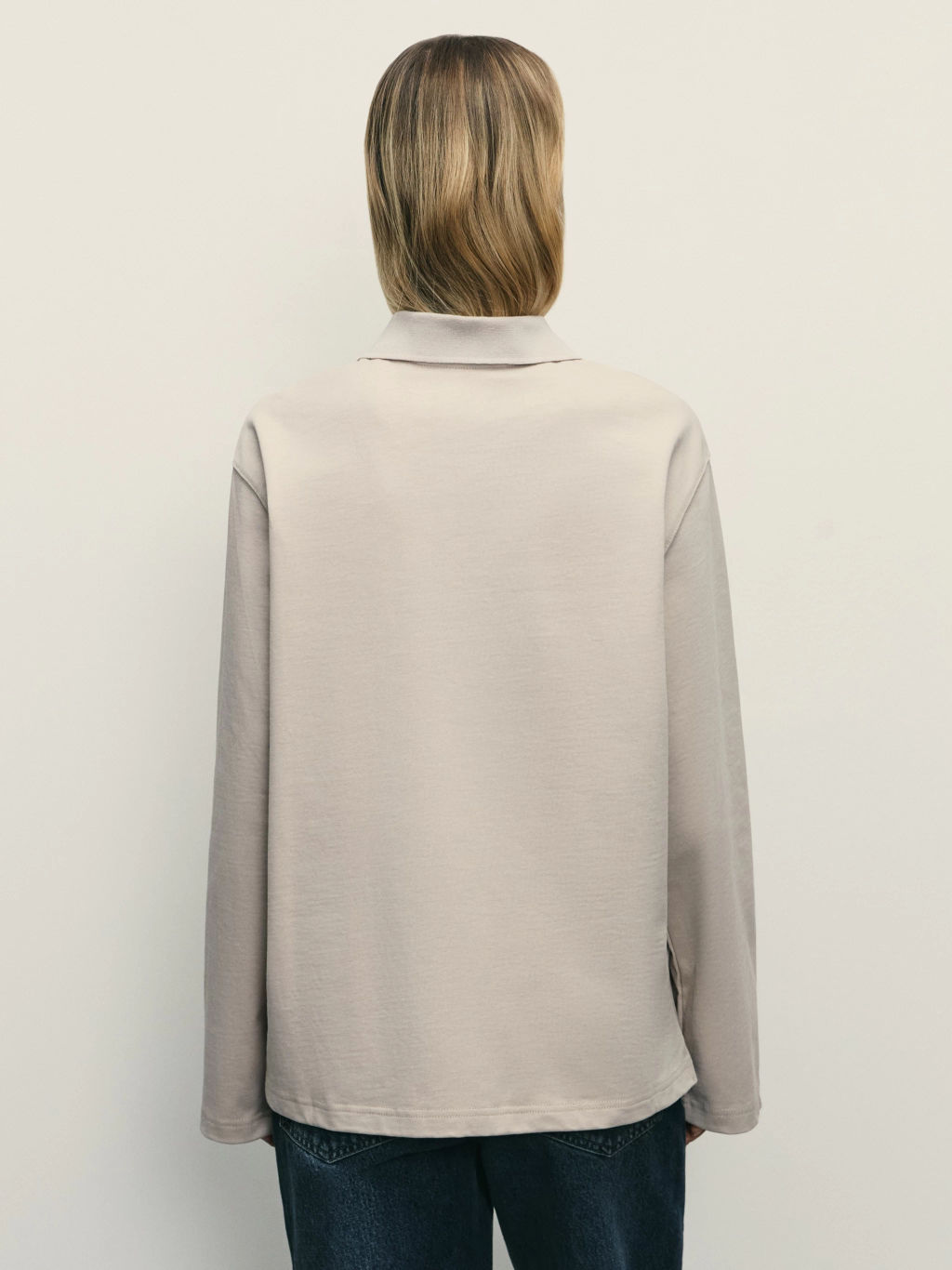 Лонгслив оверсайз с отложным воротником / Zarina  фото 5