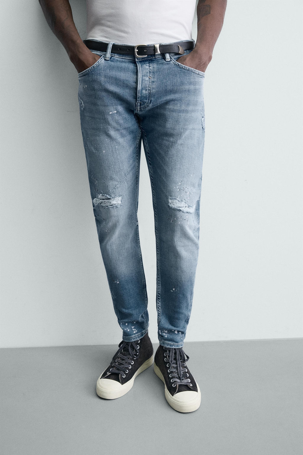 JEANS SKINNY FIT ROTOS / Azul claro - Zara фото 5