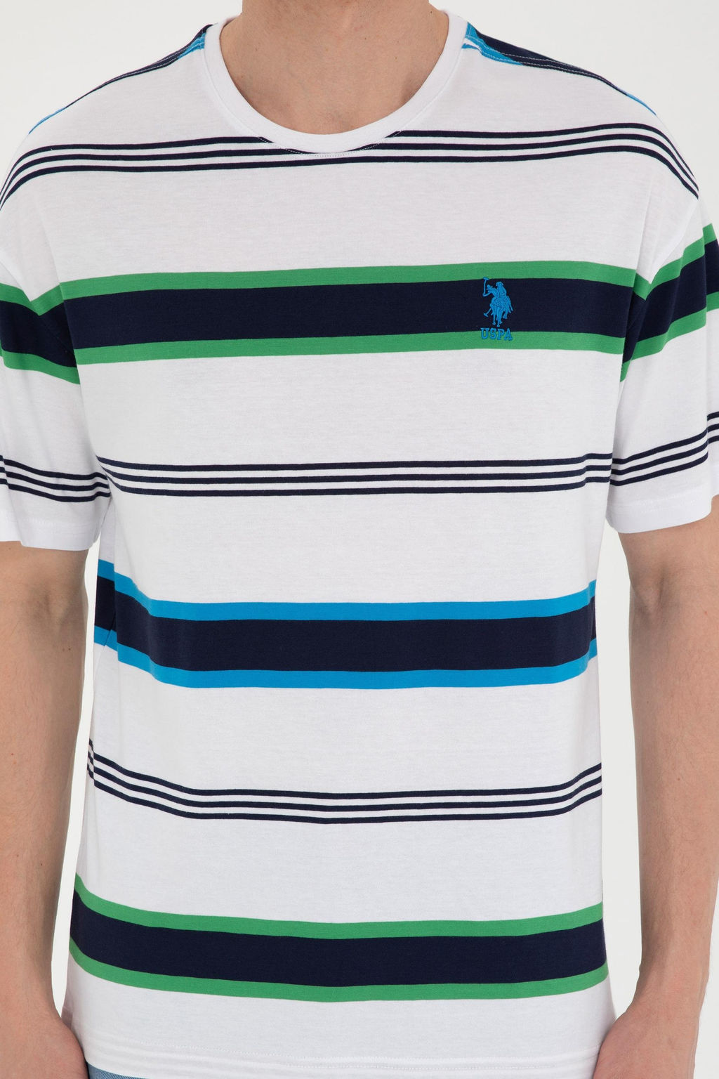 Футболка мужская U.S. Polo Assn. цвета экрю хлопок фото 6