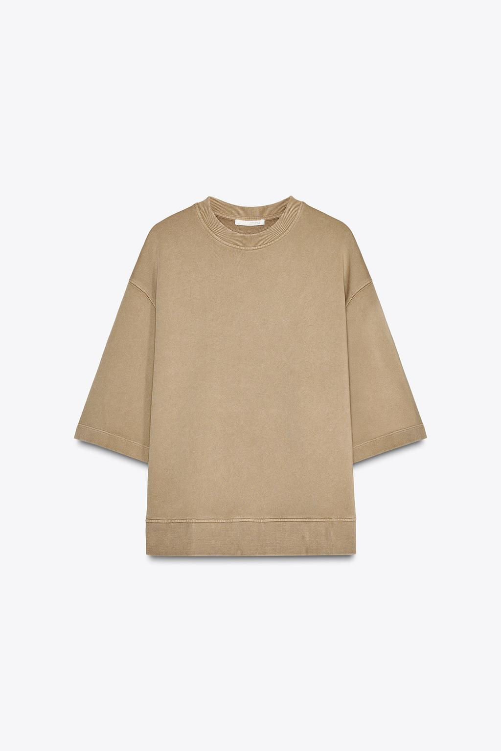 FADED-EFFECT OVERSIZE SWEATSHIRT - Zara фото 13