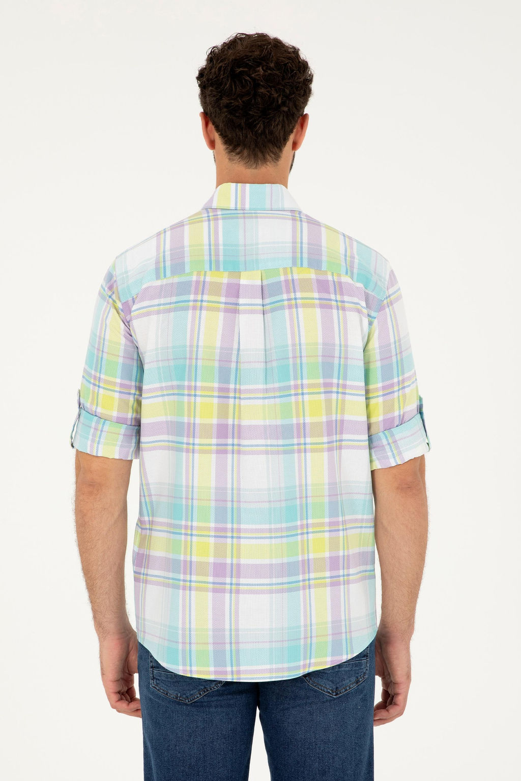 U. S. Polo Assn / Мужская мятная рубашка с длинным рукавом - U.s. polo assn фото 5