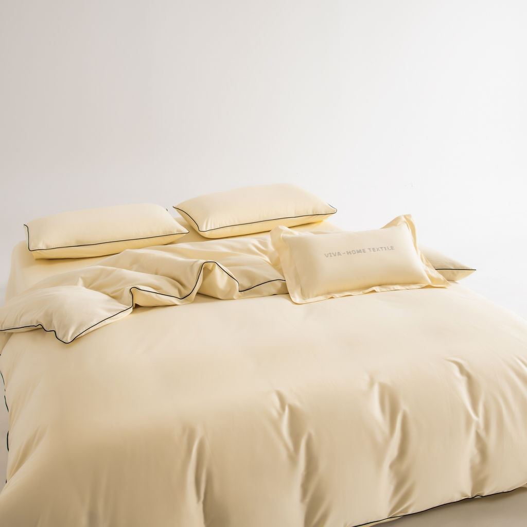 Комплект постельного белья Однотонный Сатин Элитный на резинке OCER010 180*200*30;160*200*30;140*200*30 Дуэт Семейный 4 Наволочки