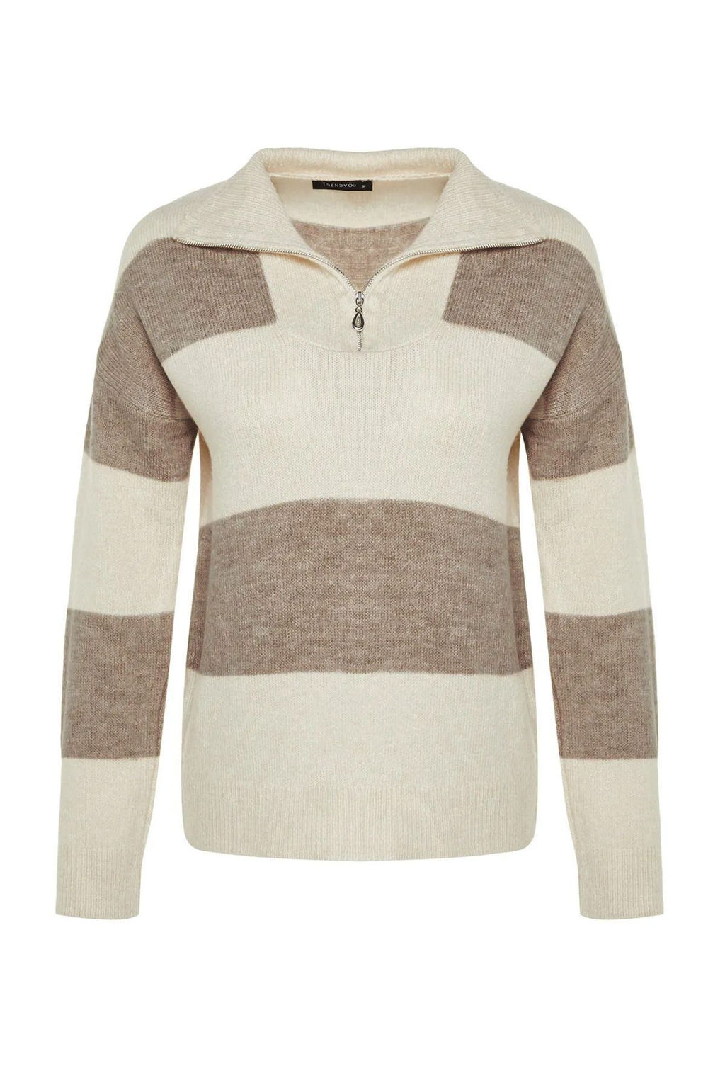 Tas Genis Kal?p Yumusak Dokulu Fermuarl? Triko Kazak TWOAW22KZ0424 - Trendyolmilla фото 20