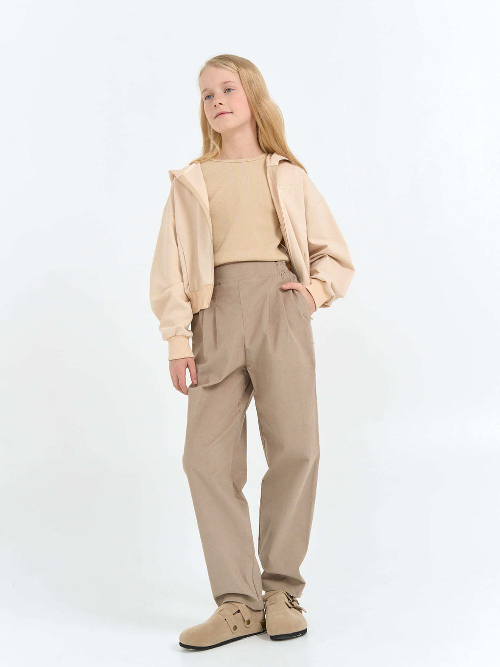 Брюки вельветовые Беж 7+