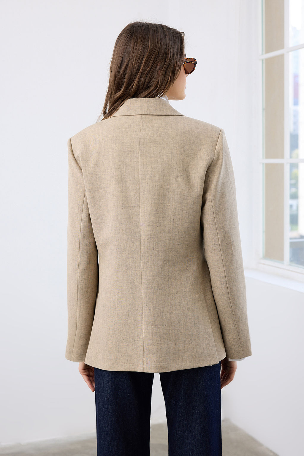 Bej Blazer Ceket TWOAW26BC00009 - Trendyolmilla фото 5