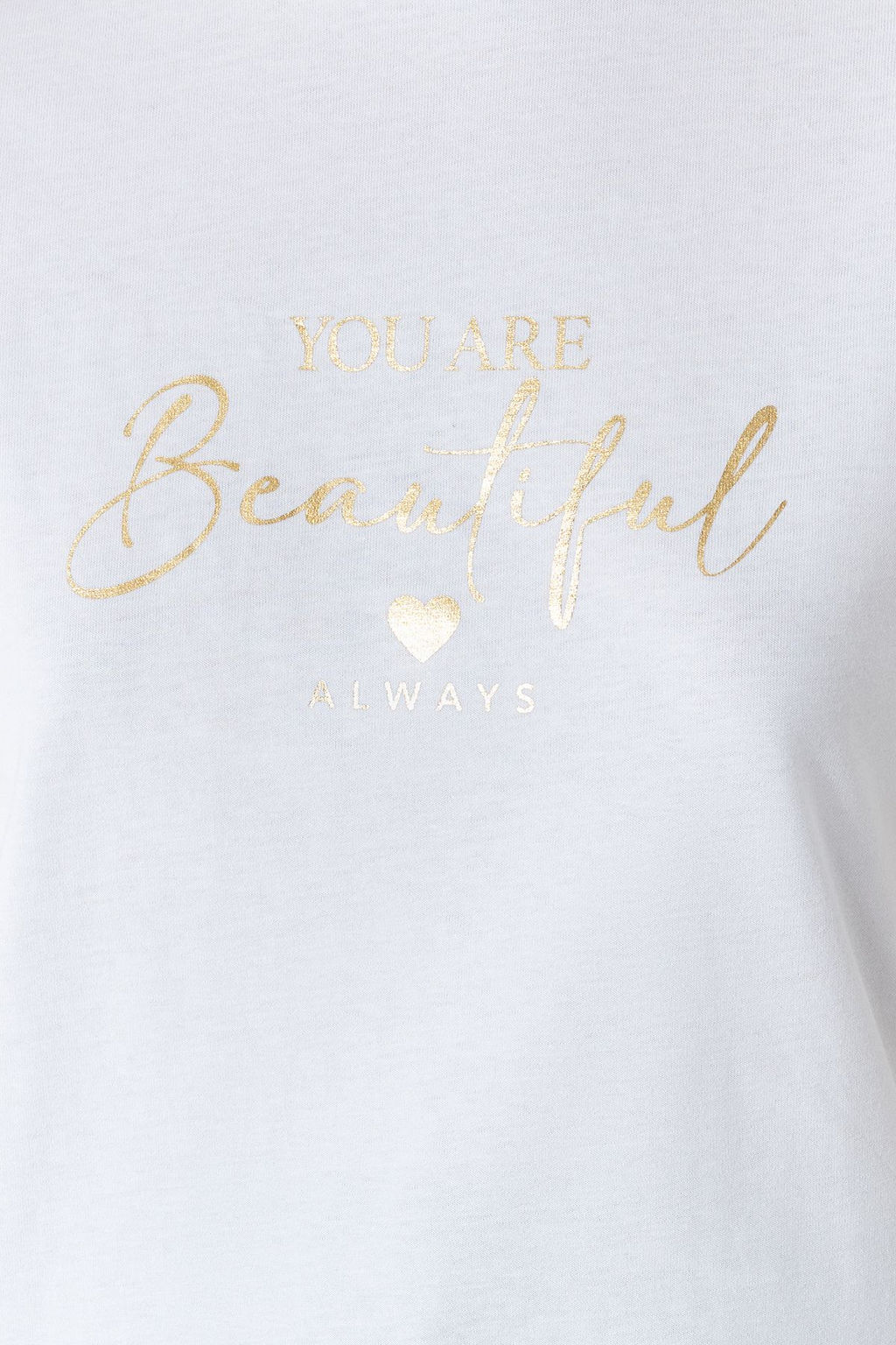 Beyaz %100 Kal?n Pamuklu Varak/Parlak Slogan Bask?l? Regular Kal?p Orme T-Shirt TWOSS24TS00252 - Trendyolmilla фото 5