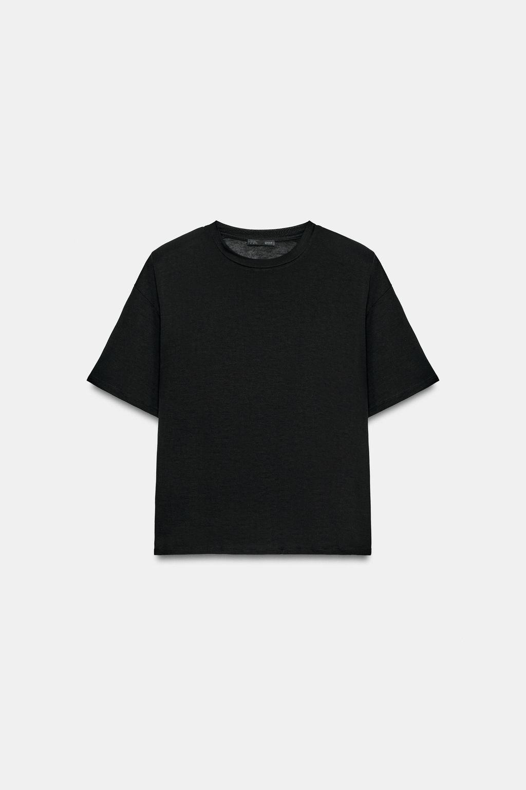 CAMISETA FLUIDA HOMBRERAS / Negro - Zara фото 4