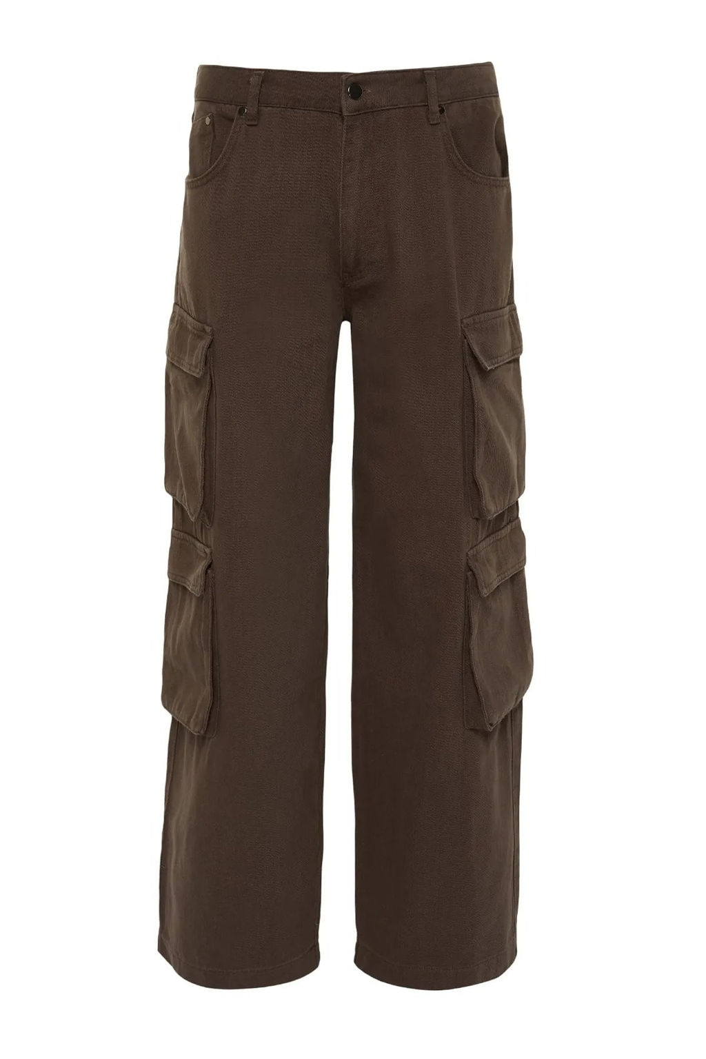 TRENDYOL MAN Limited Edition Kahverengi Premium Cepli Baggy Kargo Pantolon TMNSS23PL00036 - Trendyolmilla фото 14