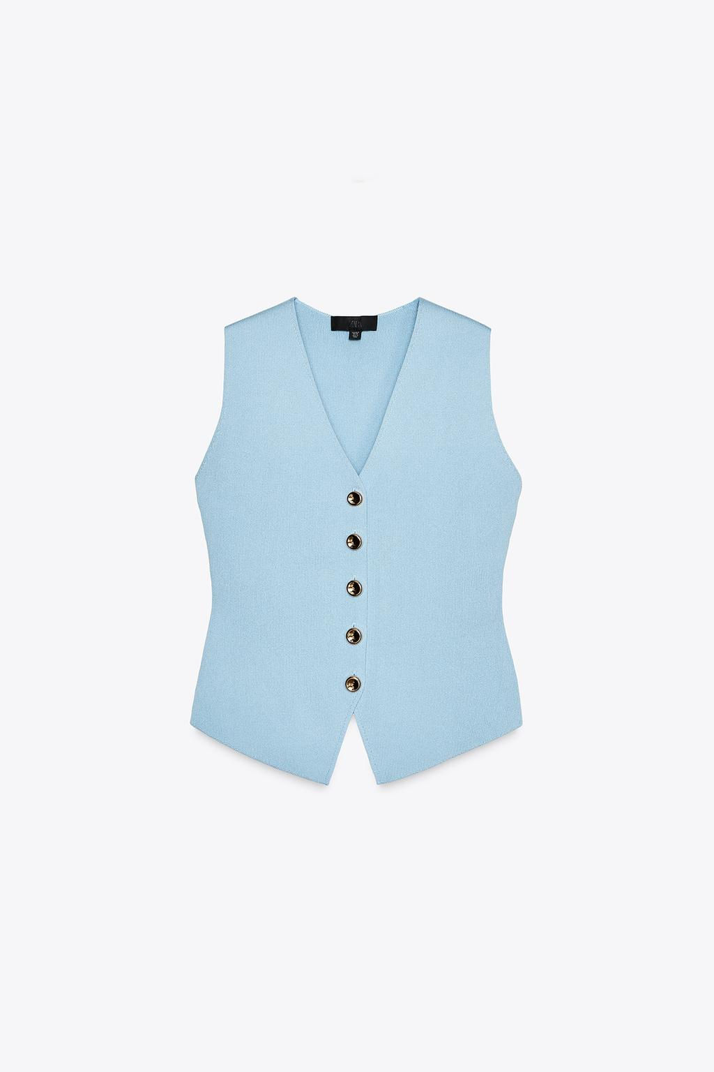 PLAIN KNIT WAISTCOAT TOP - Zara фото 16