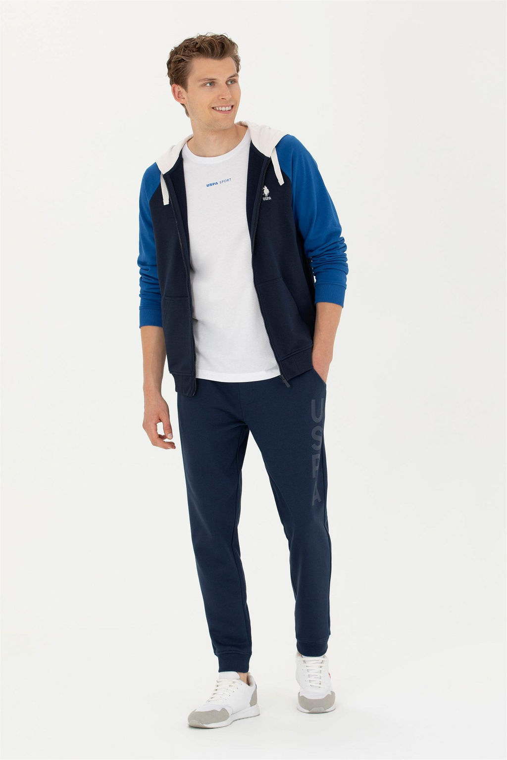 Мужской темно-синий вязаный кардиган - U.s. polo assn фото 11
