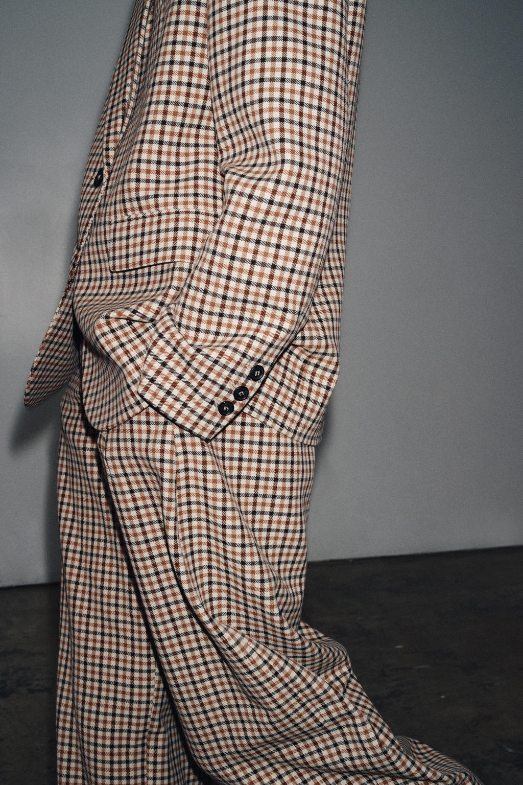 ZW COLLECTION CHECK STRAIGHT BLAZER - Zara фото 4