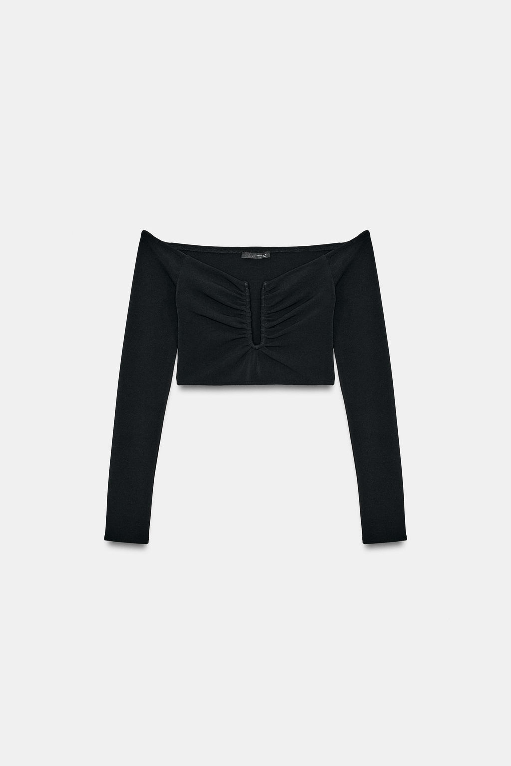 LONG SLEEVE CROPPED TOP - Zara фото 10