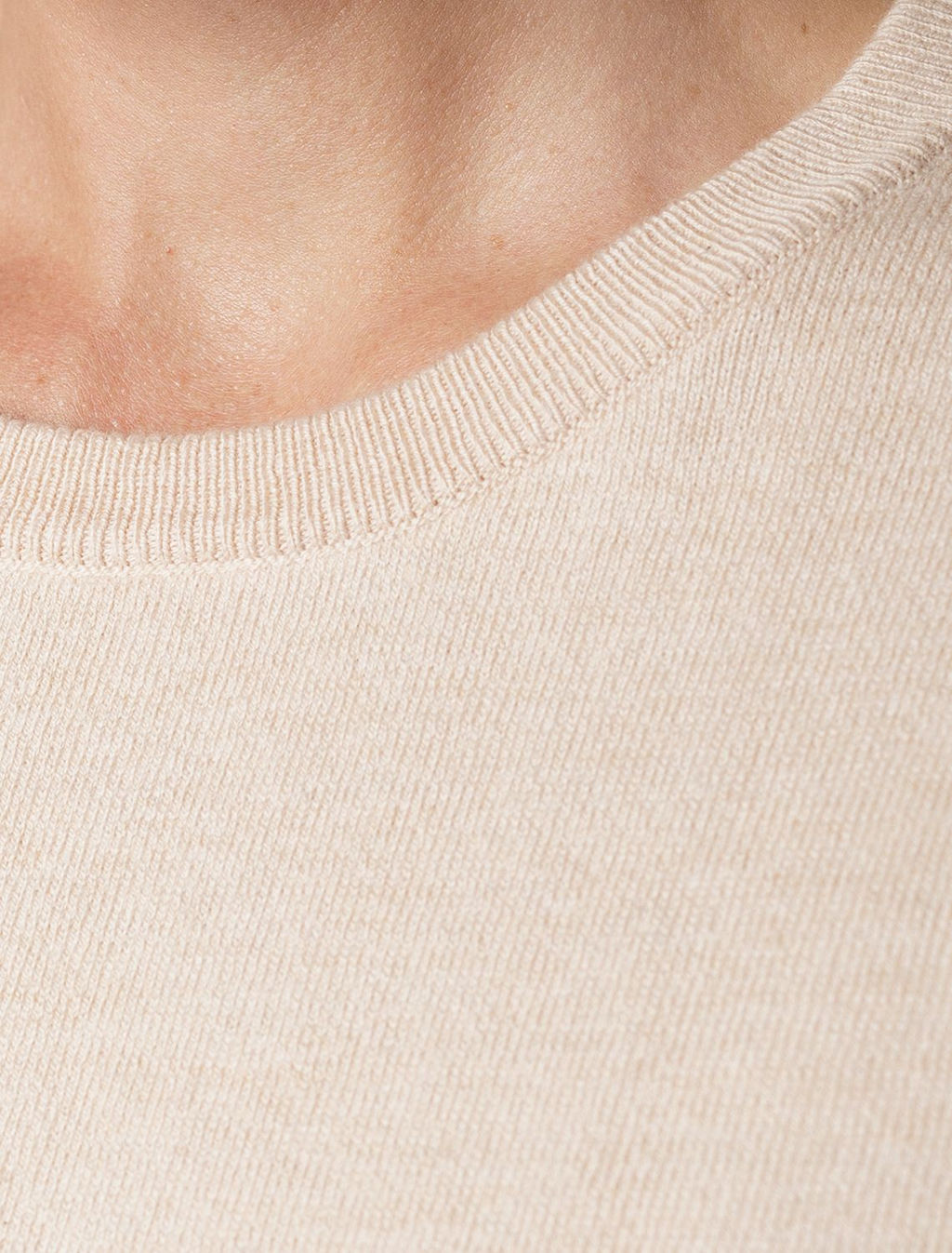 VILATTE / Джемпер тонкой вязки из хлопка с кашемиром  фото 3