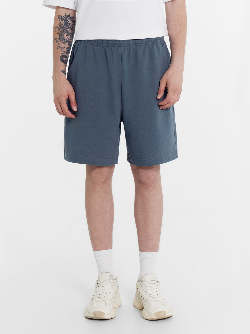 Шорты мужские в серо-синем цвете серый деним 131092 - Mark formelle фото 2